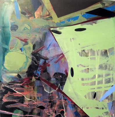 Pat Berran, Places to Sit and Conquer (2007), Acrylic on panel, 24” X 24”, $2,400