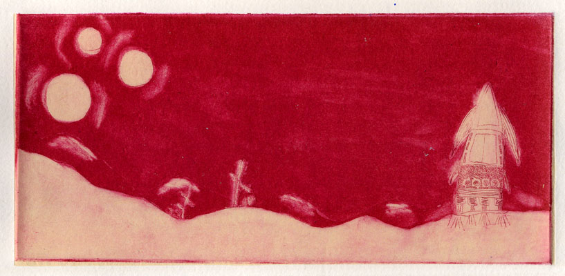 Catherine Vo, Choose Your Own Adventure (2007) , Etching and Aquatint (unique print), 9.75” x 14”, $600