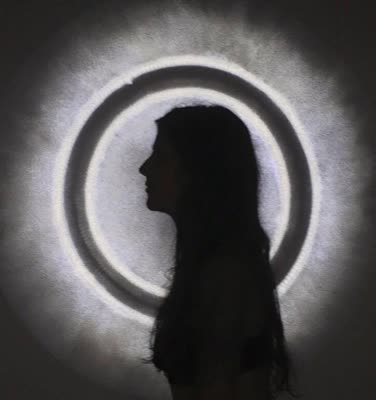 The installation on the second evening, 19 May 2015.