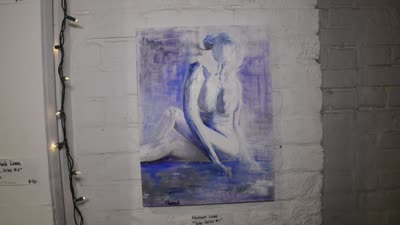 Seated figure in blue, Anonymous, 12 February 2016.