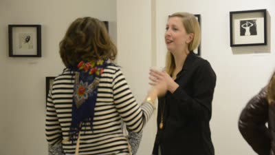 Visitors by framed works, Anonymous, 12 February 2016.