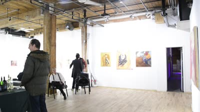 Paintings on the gallery walls, The Art of Adea, 27 February 2016.