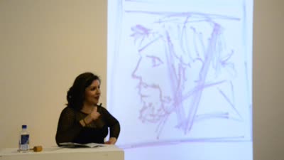 A drawing projected during the presentation, 3 April 2016.
