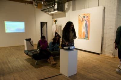 Gallery view with projections, 30 April 2016.