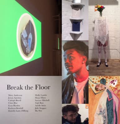 The show and its title wall (collage), 30 April 2016.
