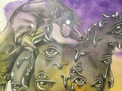 Aline Maggy Decat, drawing from Cerberus, detail, 22 April 2016.