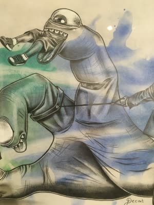 Aline Maggy Decat, drawing from Cerberus, 22 April 2016.
