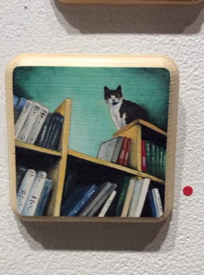 Diana Teeter, cat on a bookshelf, from the 365 day project, 2015–2016.