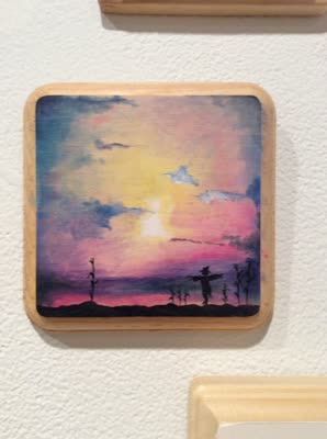 Diana Teeter, sunset with scarecrow, from the 365 day project, 2015–2016.
