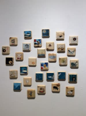 Installation view, paintings from the 365 day project, 10 April 2016.