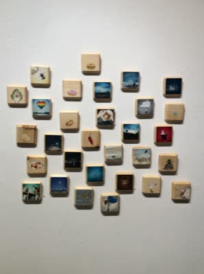 Installation view, paintings from the 365 day project, 10 April 2016.