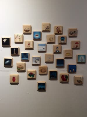 Installation view, paintings from the 365 day project, 10 April 2016.