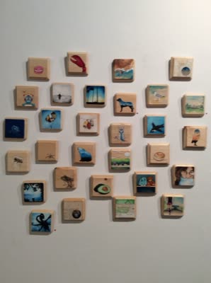 Installation view, paintings from the 365 day project, 10 April 2016.