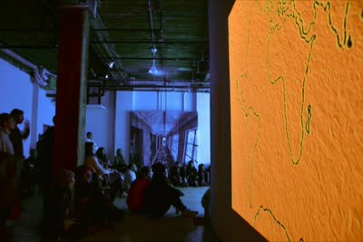 The gallery on the night of the screening, 21 November 2015.