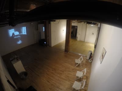 Overhead view with Empty Chair projected, 30 January 2016.
