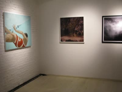 Installation view, with a painting by Samantha French, 24 September 2009.
