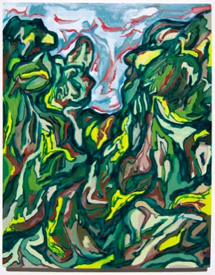 Jae Kyung Kim, The Kingdom Comes, 2009, oil on canvas, one of three panels.