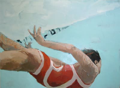Samantha French, Underwater; descent, 2009, oil on canvas, 48 x 36 in.