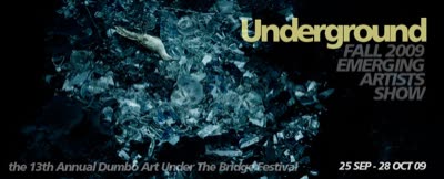 Show banner, with work by Margaret Inga Wiatrowski, 2009.