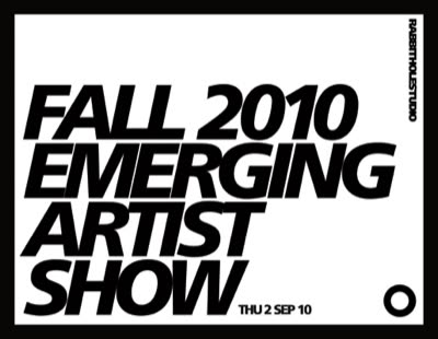 Fall 2010 Emerging Artist Show, card, 2 September 2010.