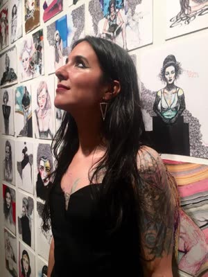 Nyahzul with her work, 24 June 2016.