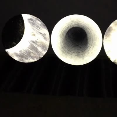 Retroreflective works lit by a flash during the installation, 6 May 2015.
