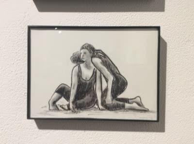 Drawing of two dancers, 27 July 2016.