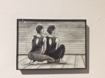 Drawing of two dancers, 27 July 2016.