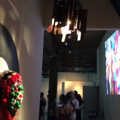 Projections in the gallery, 7 August 2016.