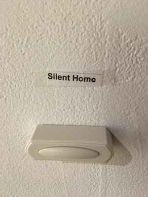 Doorbell labelled Silent Home, 8 April 2016.