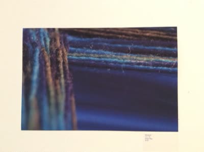 Photograph by Emma Backer, blue threads, 28 April 2016.