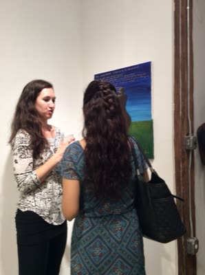 Visitors at the opening, 28 April 2016.