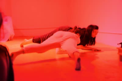 NEGATIVES: two dancers in red light, 21 December 2015.