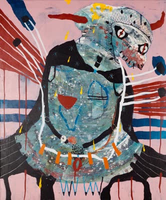 Pierre Fichefeux, painting from The King of Chickens Makes Havoc in Heaven.