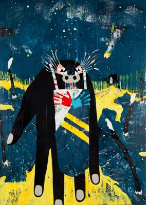 Pierre Fichefeux, painting from The King of Chickens Makes Havoc in Heaven.