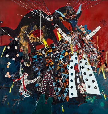 Pierre Fichefeux, painting from The King of Chickens Makes Havoc in Heaven.