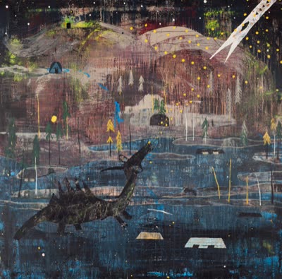Pierre Fichefeux, painting from The King of Chickens Makes Havoc in Heaven.