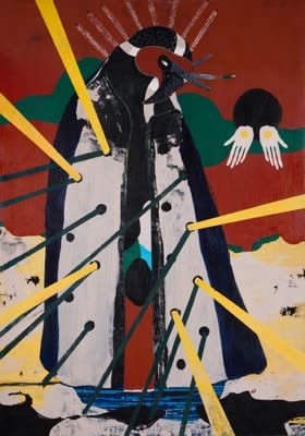 Pierre Fichefeux, painting from The King of Chickens Makes Havoc in Heaven.
