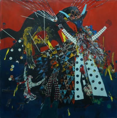 Pierre Fichefeux, painting from The King of Chickens Makes Havoc in Heaven.
