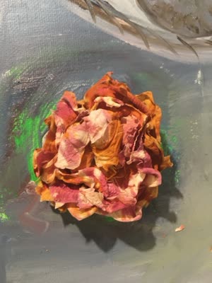Painting with dried flower, Plantopia, 16 April 2016.