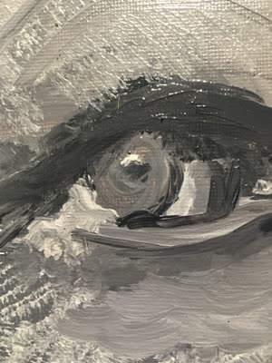 Painting of an eye, detail, Plantopia, 16 April 2016.