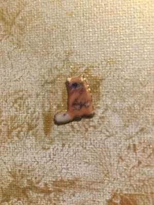 Painting with small attached object, detail, Plantopia, 16 April 2016.
