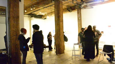 The gallery after the readings, 18 April 2016.
