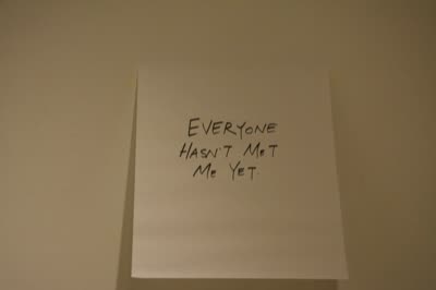 Punch line: “Everyone hasn’t met me yet.”, 24 April 2016.