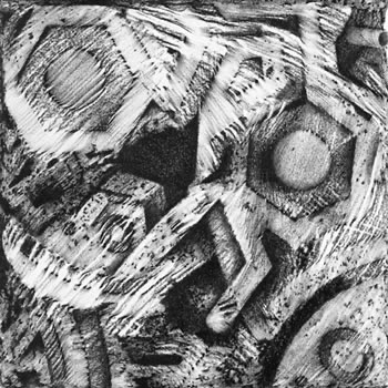 R. Wayne Reynolds, #14, 2009, lithography crayon on Tyvek.
