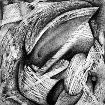 R. Wayne Reynolds, #26, 2009, lithography crayon on Tyvek.