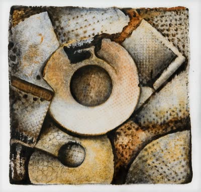 R. Wayne Reynolds, painting on Tyvek.