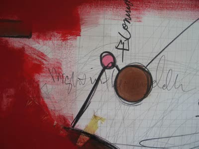 Painting from the exhibition, detail.
