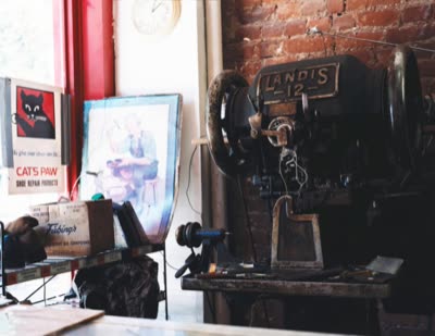 Lindsay Blatt, from Repair & Shine: Landis stitching machine, 2008, large-format photograph.