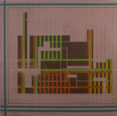 Camilo Sanin, Estructura Subyacente 356, 2010, acrylic on canvas, 30 × 30 in.